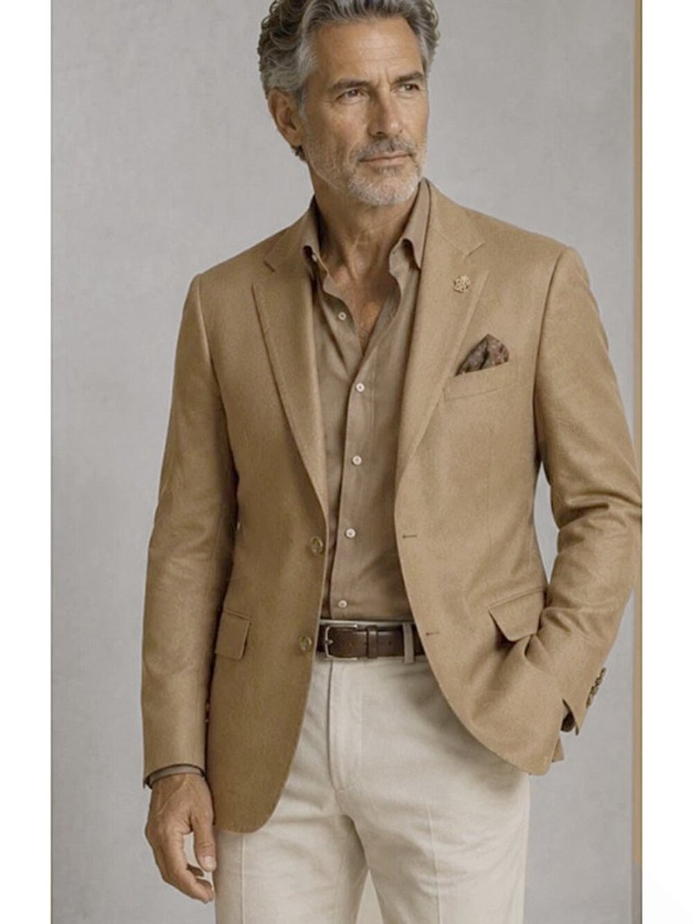 New Ralph Lauren Sportcoat! Camel Tan Silk Wool & Cashmere Paisley Lining Soft